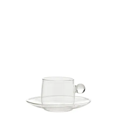 Tazzina con piattino 12 cl Bilia Trasparente - Zafferano