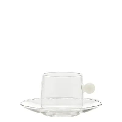 Tazza da tè con piattino 22 cl Bilia Bianco - Zafferano