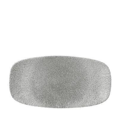 Churchill - Piatto oblungo 29,8 x 15,3 cm Raku Jasper Grey Studio Prints