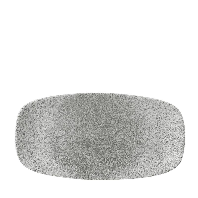 Churchill - Piatto oblungo 29,8 x 15,3 cm Raku Jasper Grey Studio Prints