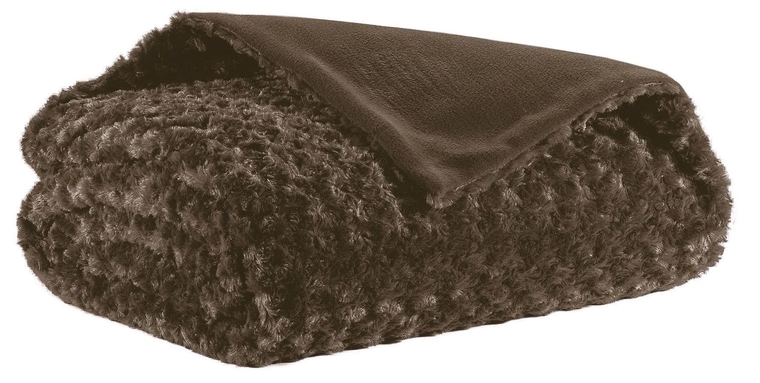 Plaid soffice 150 x 200 cm Marrone - Tirolix