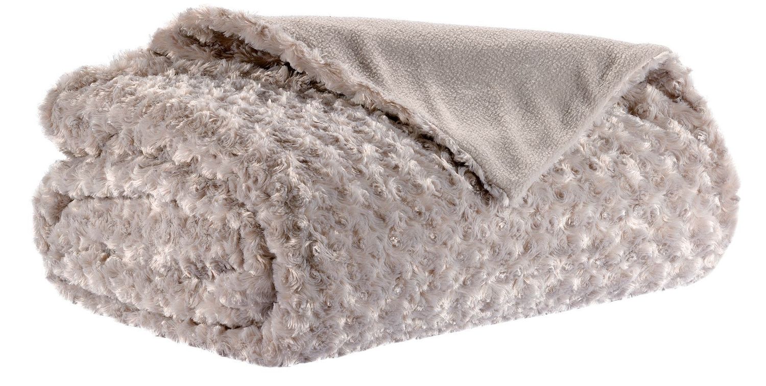 Plaid soffice 150 x 200 cm Taupe - Tirolix