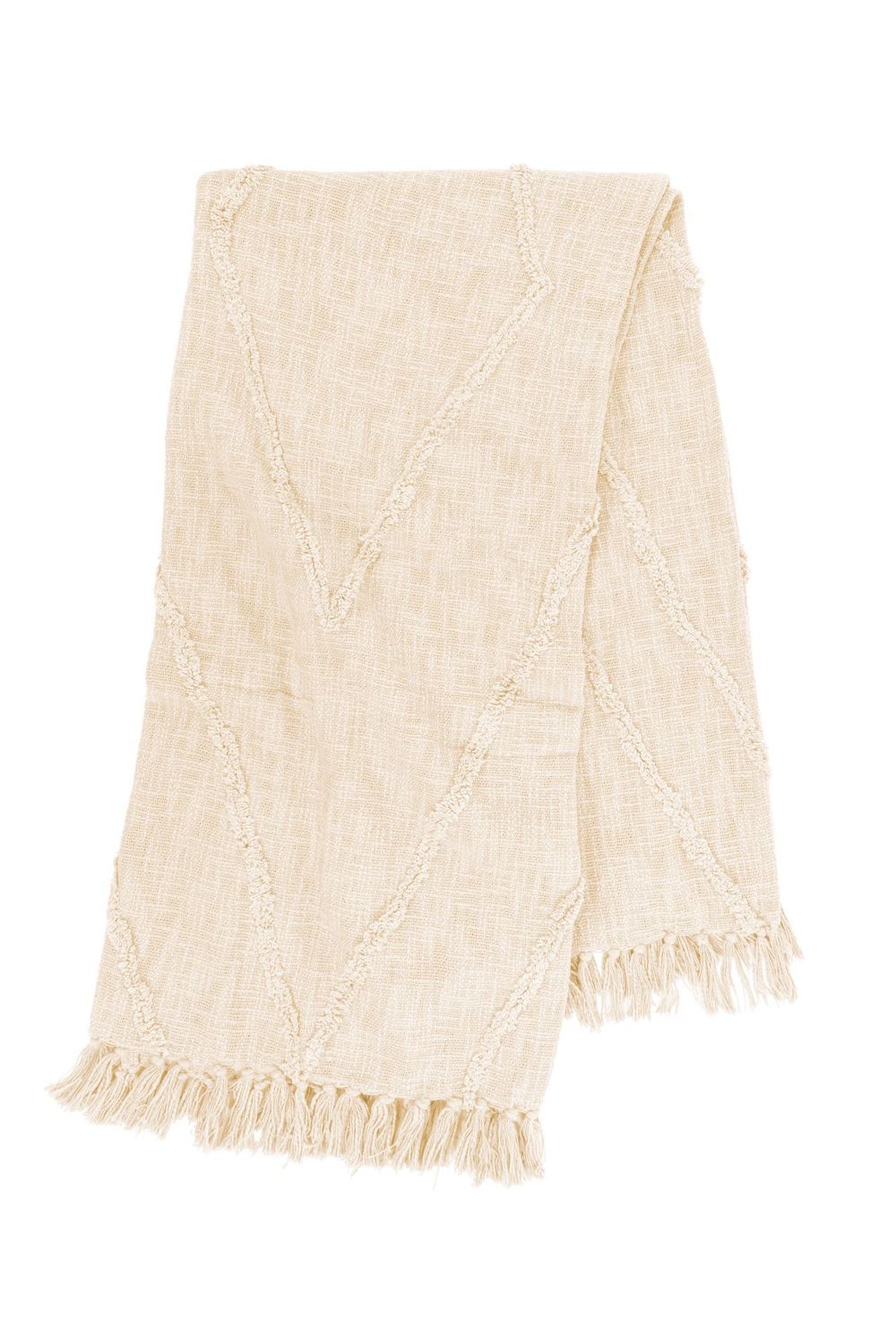 Plaid trapuntato 130 x 160 cm Crema - Tirolix