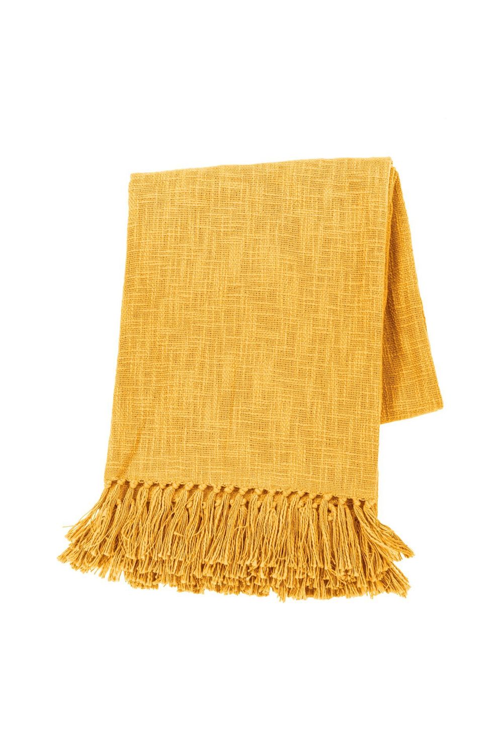 Plaid in cotone slub 130 x 160 cm Giallo - Tirolix