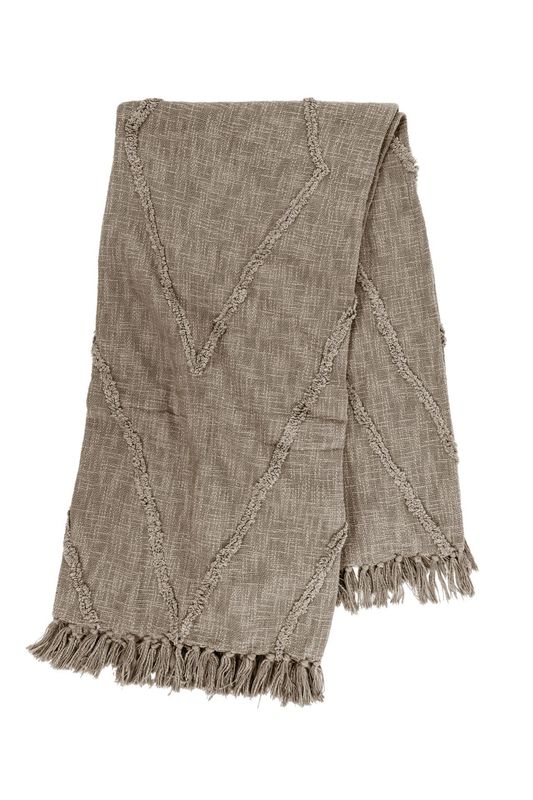 Plaid trapuntato 250 x 260 cm Taupe - Tirolix