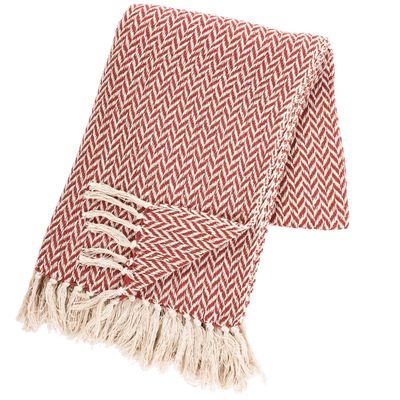 Plaid geometrico 130 x 170 cm Ruggine - Tirolix