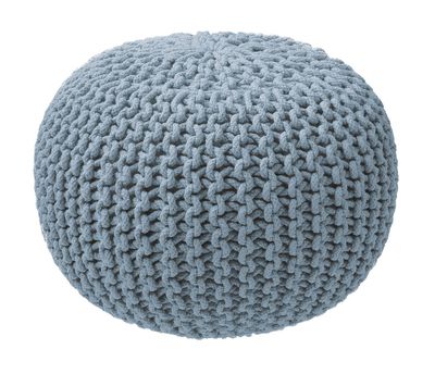 Pouf in maglia 35 x 50 cm Blu - Tirolix