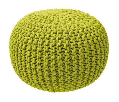 Pouf in maglia 35 x 50 cm Verde - Tirolix