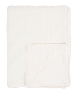 Plaid in maglia 130 x 170 cm Bianco - Tirolix