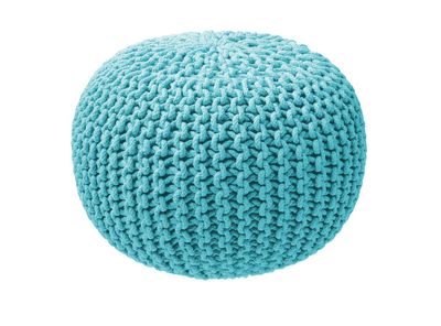 Pouf in maglia 35 x 50 cm Azzurro - Tirolix