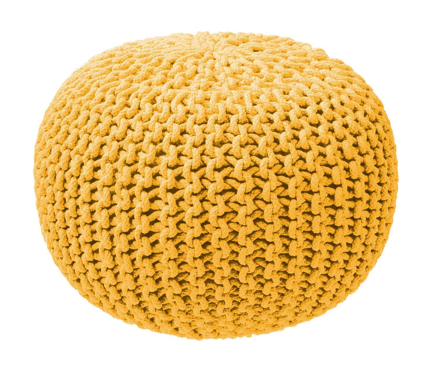 Pouf in maglia 35 x 50 cm Giallo - Tirolix