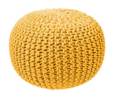 Pouf in maglia 35 x 50 cm Giallo - Tirolix