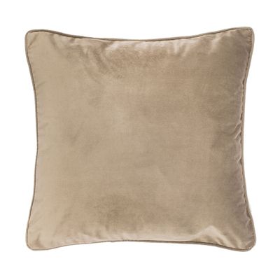 Cuscino morbido in velluto 60 x 60 cm Taupe - Tirolix