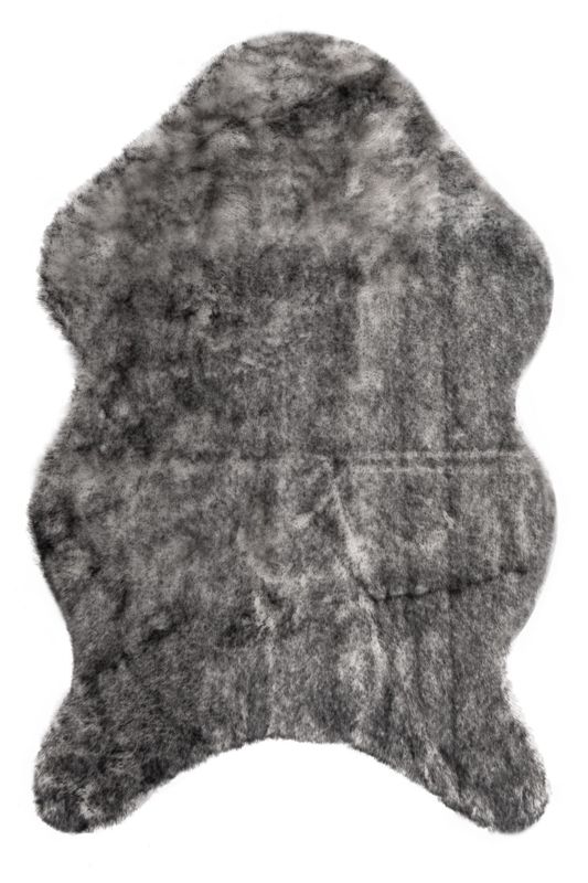 Tappeto in pelliccia di coniglio 60 x 90 cm Grigio Chiaro - Tirolix