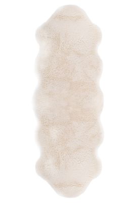 Tappeto in pelle di pecora 60 x 180 cm Bianco - Tirolix