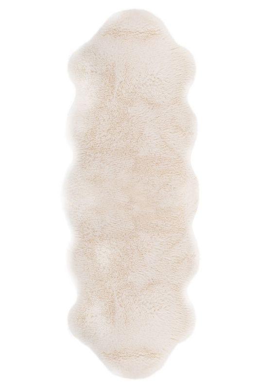 Tappeto in pelle di pecora 60 x 180 cm Bianco - Tirolix