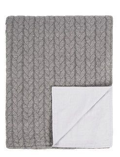 Plaid in maglia 130 x 170 cm Grigio - Tirolix