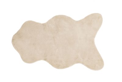 Tappeto in pelle di coniglio 60 x 90 cm Crema - Tirolix
