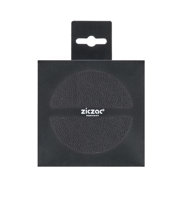 Sottobicchieri Ecopelle 4 Pz. 10 cm Nero - Tirolix