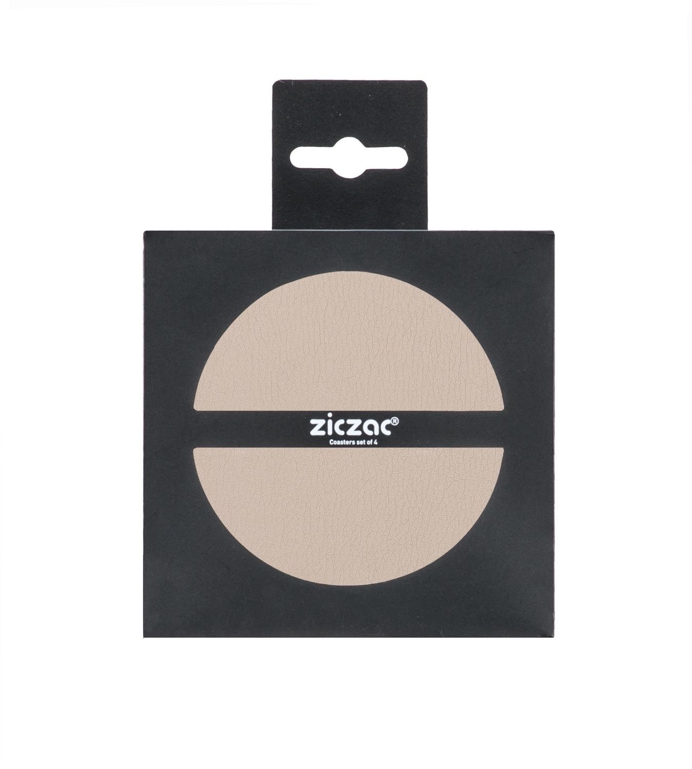 Sottobicchieri Ecopelle 4 Pz. 10 cm Taupe - Tirolix