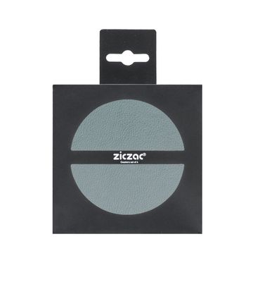 Sottobicchieri Ecopelle 4 Pz. 10 cm Blu Chiaro - Tirolix