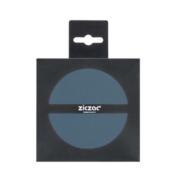 Sottobicchieri Ecopelle 4 Pz. 10 cm Blu - Tirolix