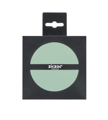 Sottobicchieri Ecopelle 4 Pz. 10 cm Verde - Tirolix