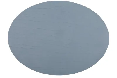 Tovaglietta Ovale Pelle Riciclata 33x45 cm Blu - Tirolix