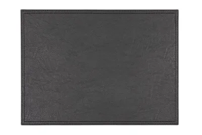 Tovaglietta Finta Pelle con Ricamo 33x45 cm Nero - Tirolix