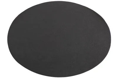 Tovaglietta Ovale Finta Pelle 33x45 cm Nero - Tirolix