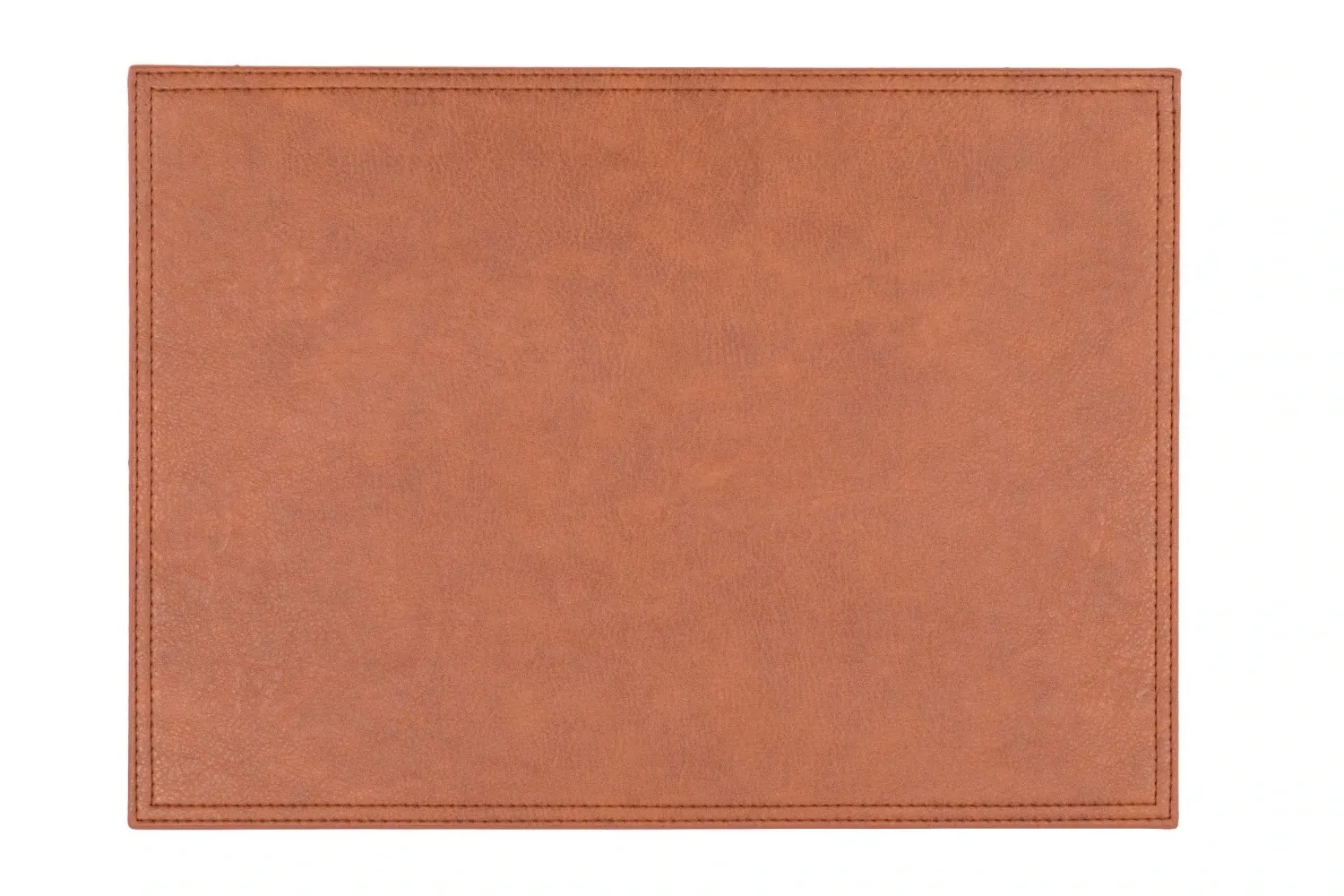 Tovaglietta Finta Pelle con Ricamo 33x45 cm Marrone - Tirolix