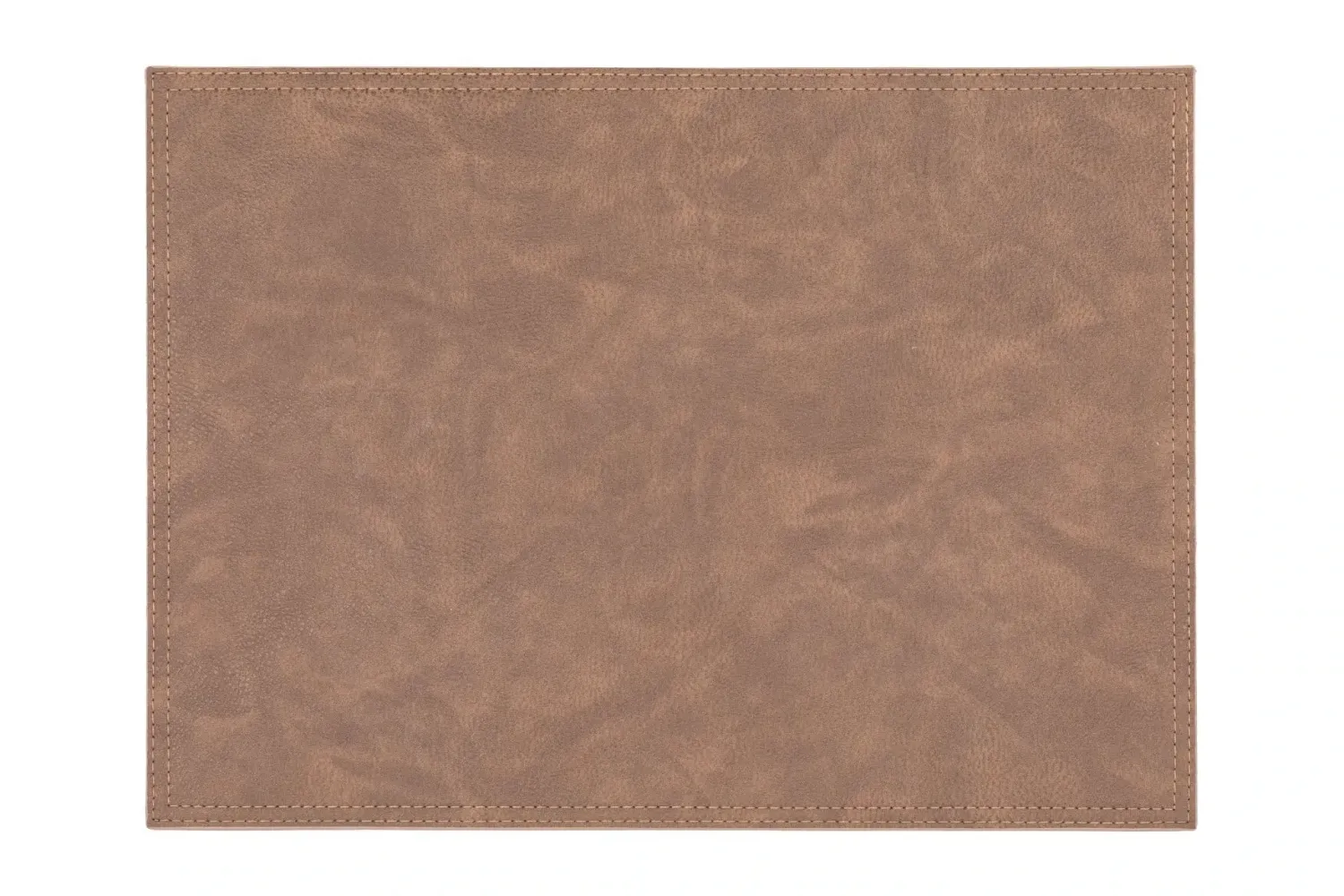 Tovaglietta Finta Pelle con Ricamo 33x45 cm Taupe - Tirolix