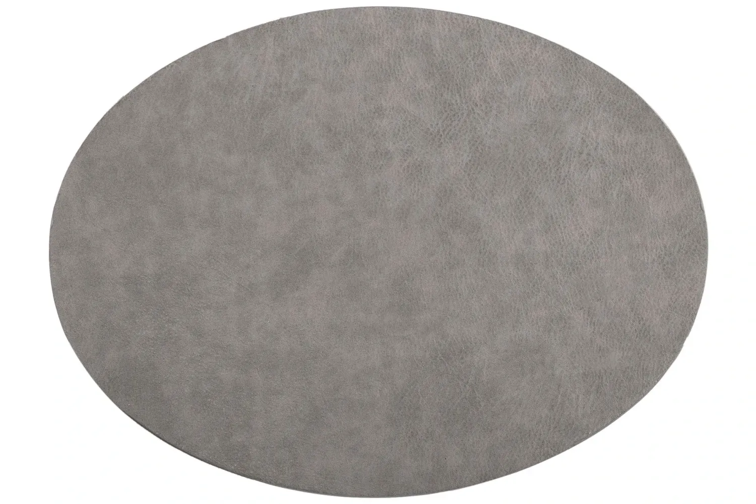 Tovaglietta Ovale Finta Pelle 33x45 cm Grigio - Tirolix