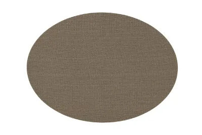 Tovagliette Ovale Testurizzate 33x45 cm Taupe - Tirolix