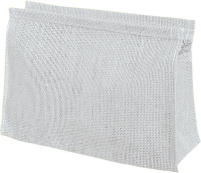 Pochette Juta 15hx23,5x9 cm Bianco