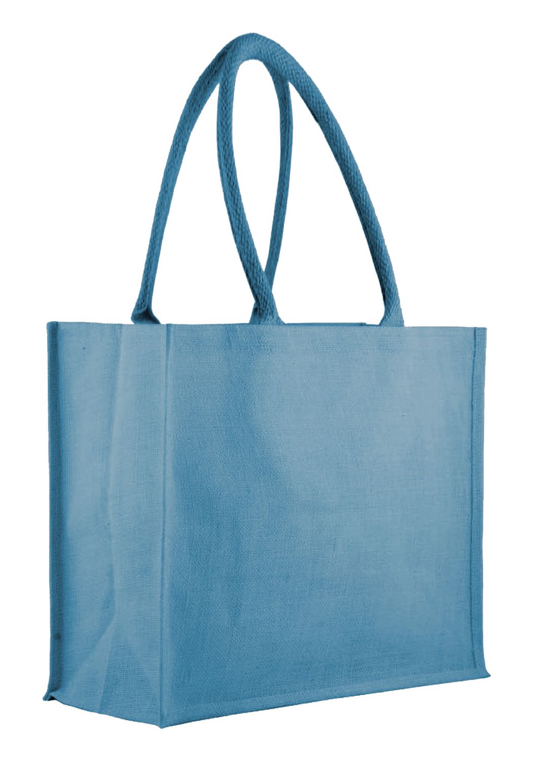Borsa Juta Colorata 35hX45x15 cm Azzurro