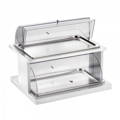 Alzata 2 piani con doppia cupola refrigerata 46 x 59 cm - Pintinox