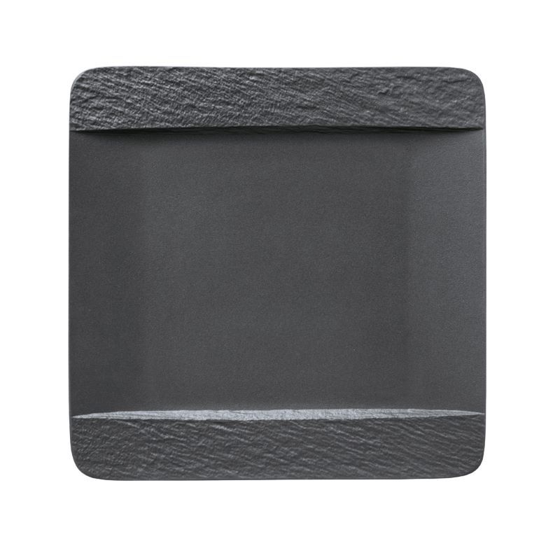 Villeroy &amp; Boch, The Rock Black Shale - Piatto piano quadrato 28 x 28 cm