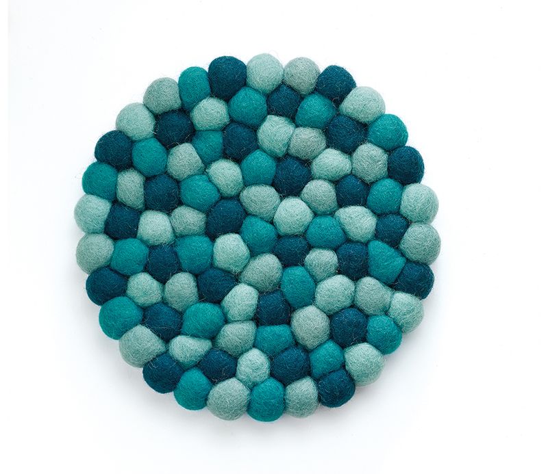 Sottopentola rotondo 21 cm Azzurro Lana - cilio