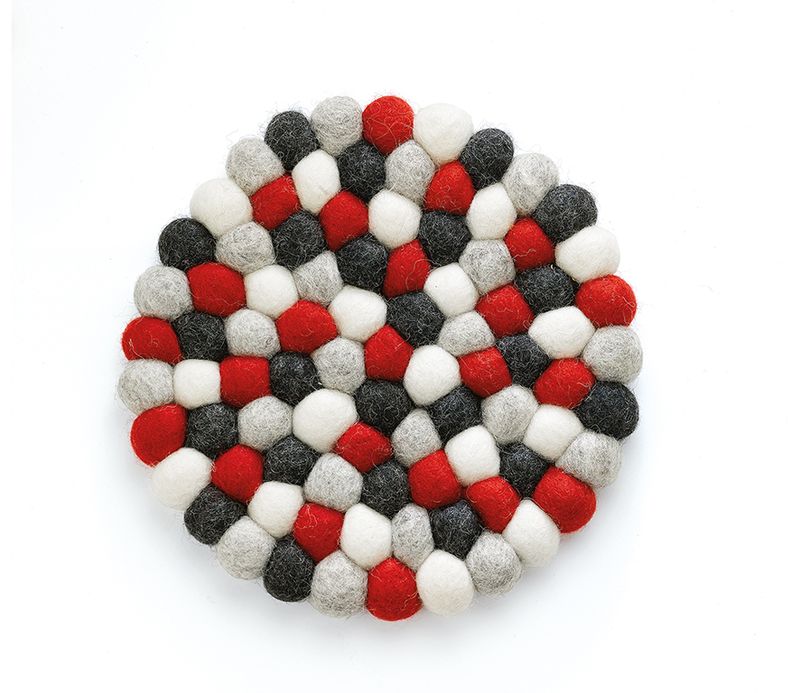 Sottopentola rotondo 21 cm Rosso Lana - cilio