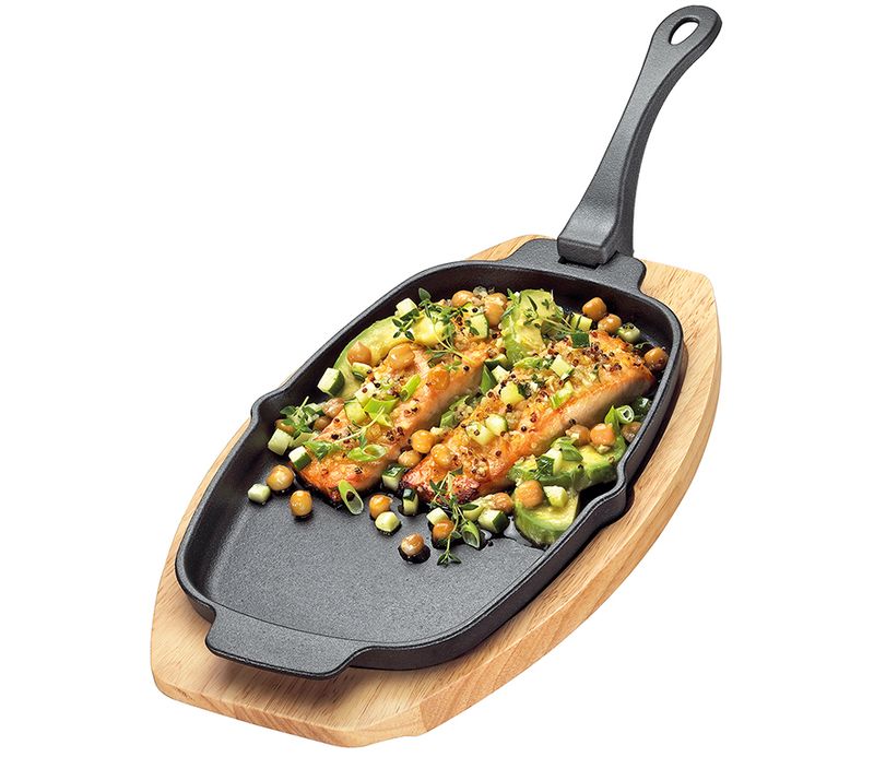 Küchenprofi - Padella per servire ovale manico removibile 33 x 21 cm