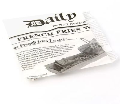 Firstpack - Sacchetto con design di giornale 13 x 13 cm