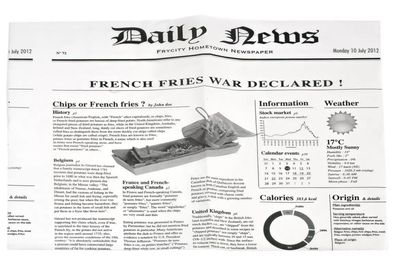 Firstpack - Carta antiunto bianca con design giornale 27 x 35 cm