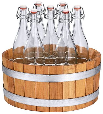 Frilich - Botte in legno 36,3 cm Carafine Nature