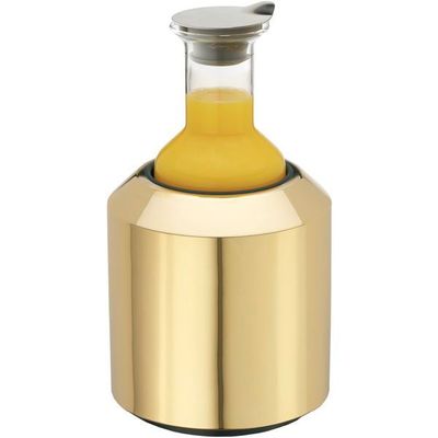 Frilich - Caraffa in vetro con supporto raffreddato Gold 1,2 l Carafine