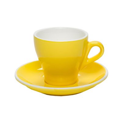 Tirolix - Tazza The Con Piatto 18 cl Breakfast Giallo
