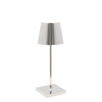 Lampada da tavolo 30 x 11 cm Poldina Mini Metal Argento - Zafferano