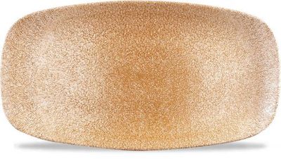 Churchill - Piatto oblungo 35,5 x 18,9 cm Raku Garnet Orange Studio Prints