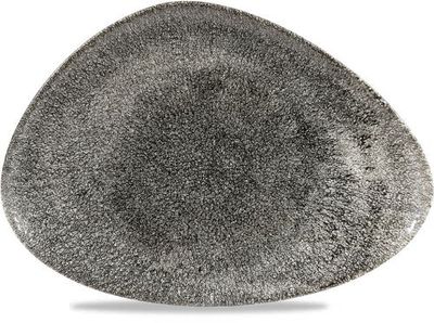Churchill - Piatto triangolare 35,6 x 25 cm Raku Quartz Black Studio Prints