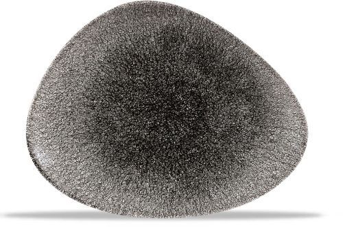 Churchill - Piatto triangolare 26,5 x 20,5 cm Raku Quartz Black Studio Prints